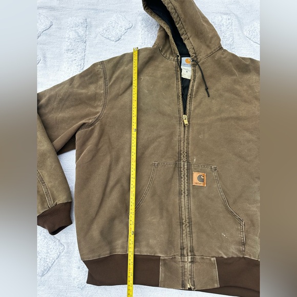 Carhartt Dark Brown Hooded Jacket Y2K - Picture 2 of 11